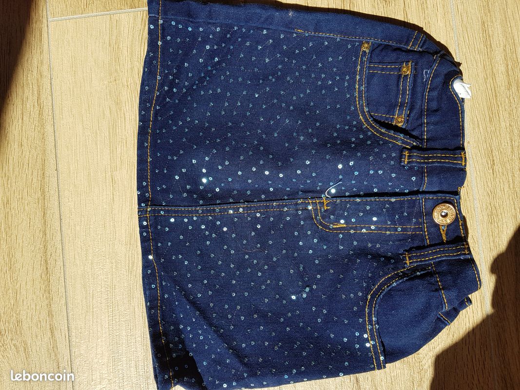Jupe en jeans pailletée, fille, 12 ans (image 1)