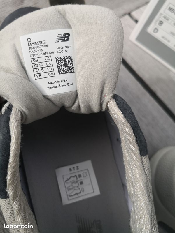 NEUF / DEADSTOCK 👟 New Balance M585BG Made in USA - Classic Gris/Marine - US 8 / EU 41.5 avec boîte 👟 (image 11)