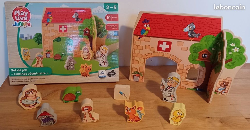 Set de jeu en bois "Cabinet Vétérinaire" - Très bon état (image 2)