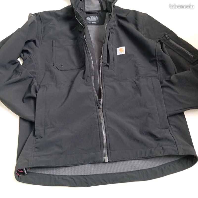 Veste a Capuche Noir Carhartt Pour Homme Taille M. Softshell Carhartt Rain Defender (image 5)