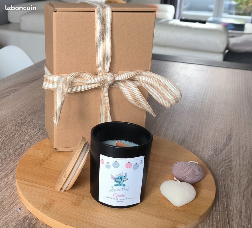 Coffret noël bougie personnalisée stitch (image 1)