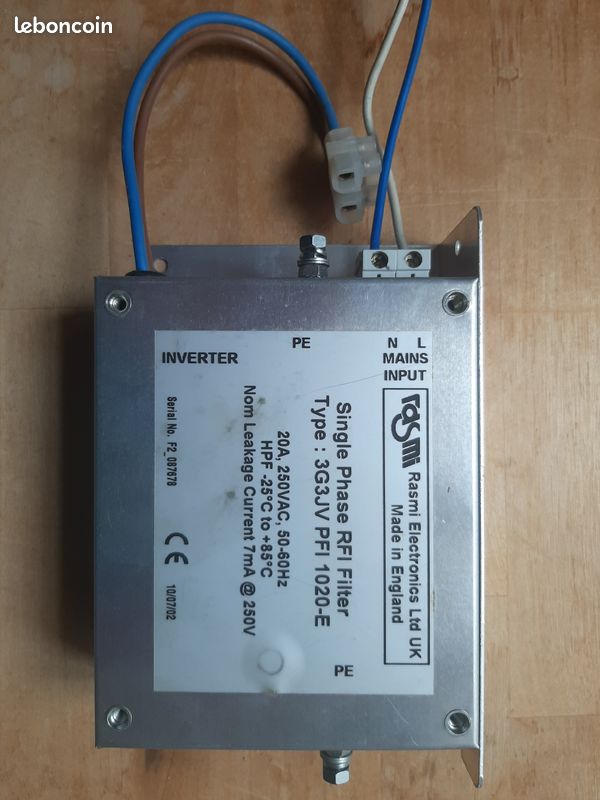 Rasmi 3G3JV PFI 1020-E Filtre RFI Monophasé (image 1)