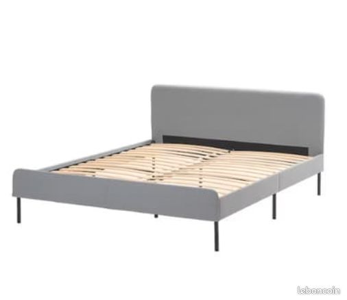 Cadre de lit SLATTUM IKEA Gris (image 2)
