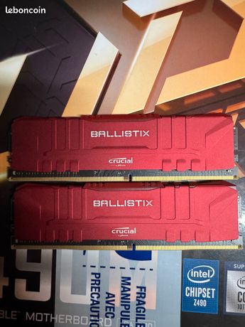 16go 3600mhz CRUCIAL BALLISTIX RED 16 Go (2x8 Go) DDR4 3600 MHz CL16 – Gaming / Ryzen / Intel 1