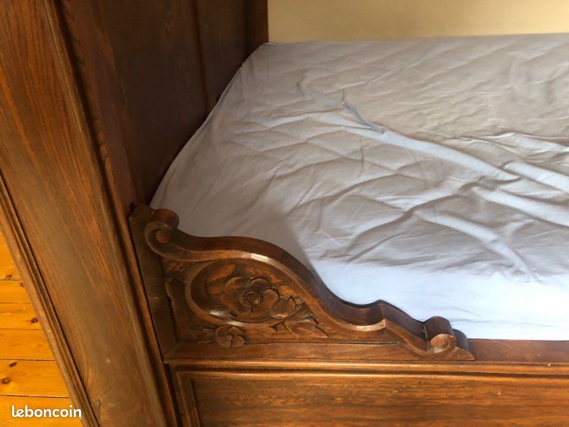 Lit ancien avec sommier 120/190 (image 2)