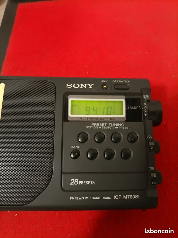 SONY ICF-M400L GRAND RADIO ALARM CLOCK FM /MW /LW PROPRE EUR 37,00 - FR