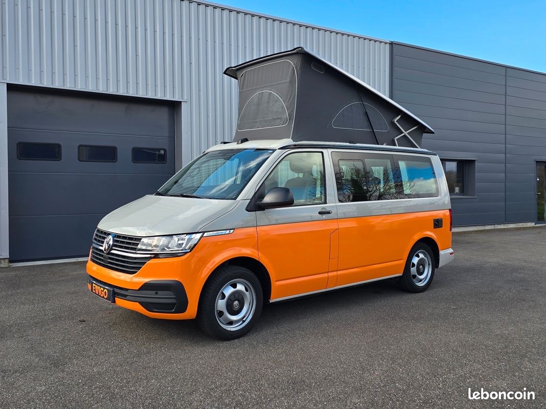 VOLKSWAGEN CALIFORNIA COAST 2.0 TDI150ch DSG CARPLAY/IMMAT FR COVERING ORANGE garantie VW 08/2028 (image 1)