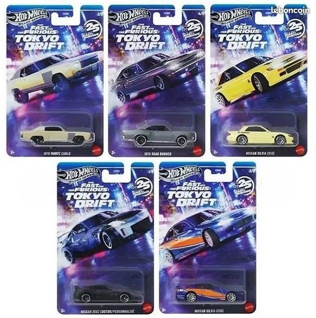 Série Complète Hot Wheels Fast & Furious Tokyo Drift Neuf 1/64 (image 1)