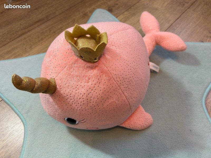 Grosse Peluche lumineuse Narval Bellabloo (image 3)