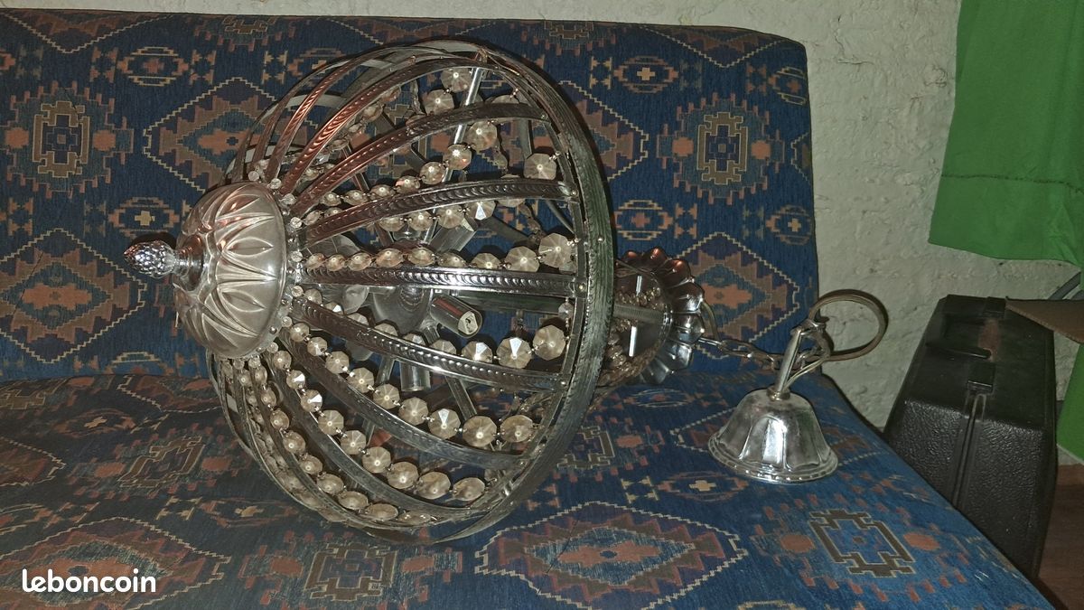 Paire de lustres KERIA métal/verre (image 6)