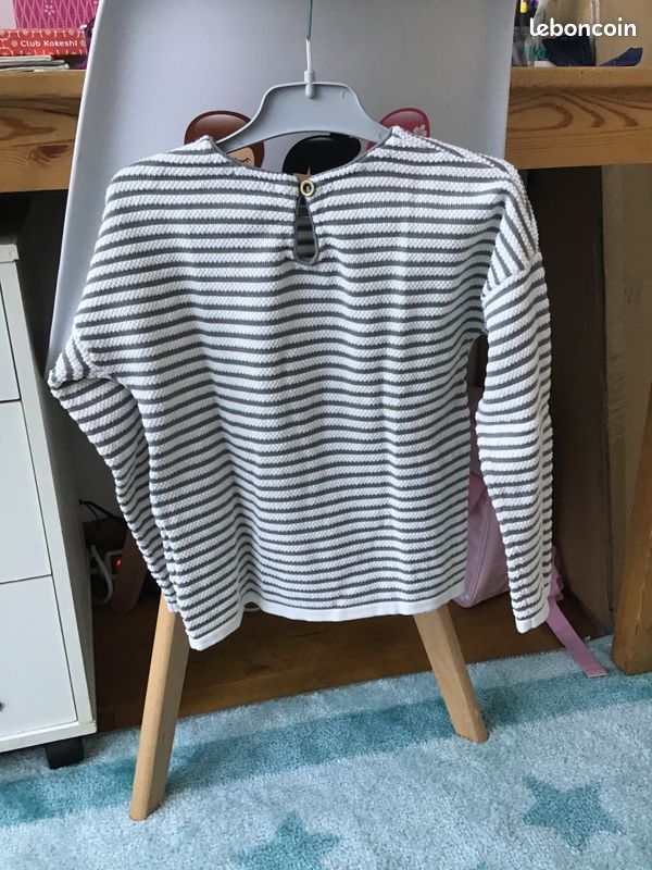 Pull marinière printemps Cyrillus, 6 ans, neuf (image 2)
