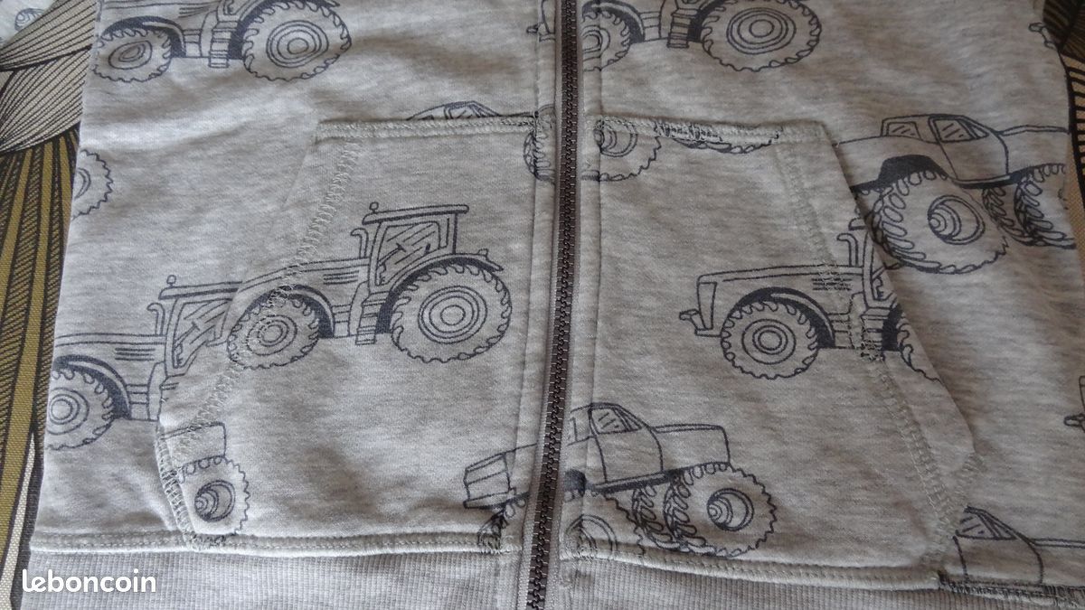 Sweat à Capuche Carbrini Pour Garçon, Gris, Taille 8-9 Ans, Léger Boulochage