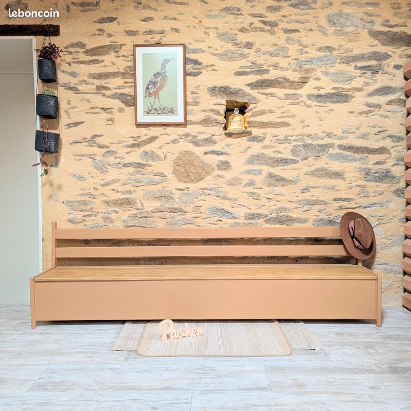 Banc coffre restauré meuble de métier (image 3)
