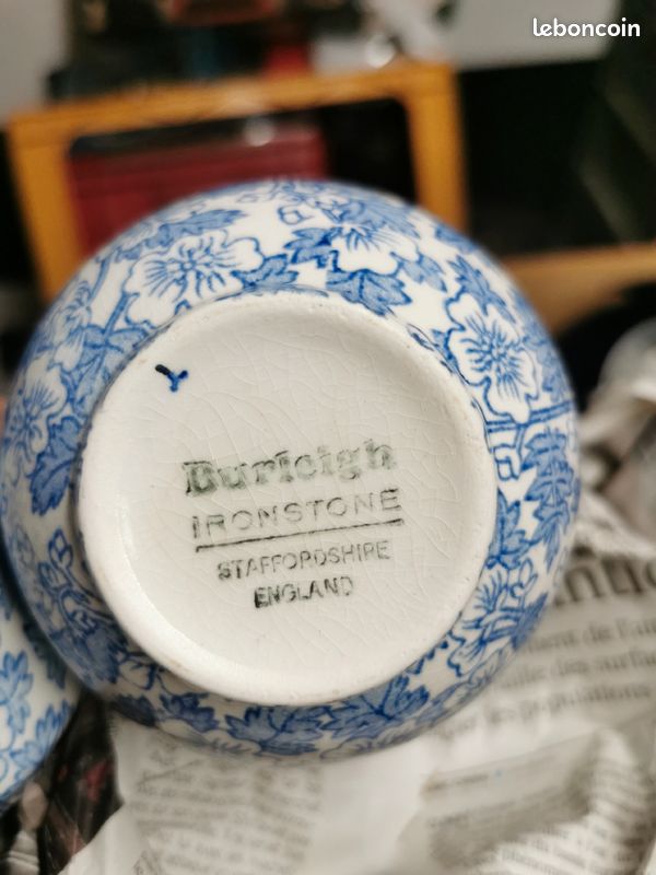 Bol + petit pichet porcelaine BURLEIGH (image 2)