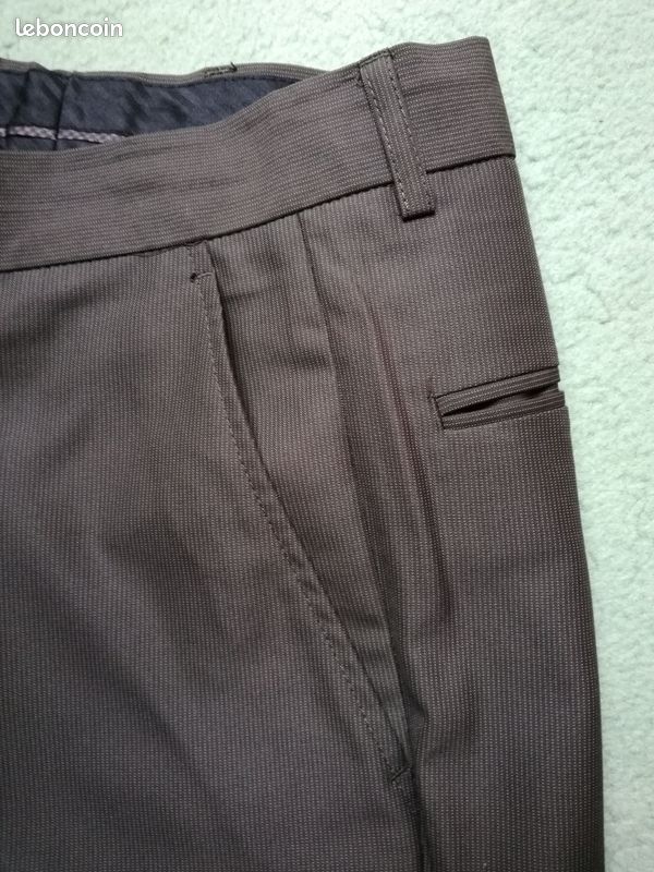 Pantalon de costume Homme Taille 42 marron (image 3)