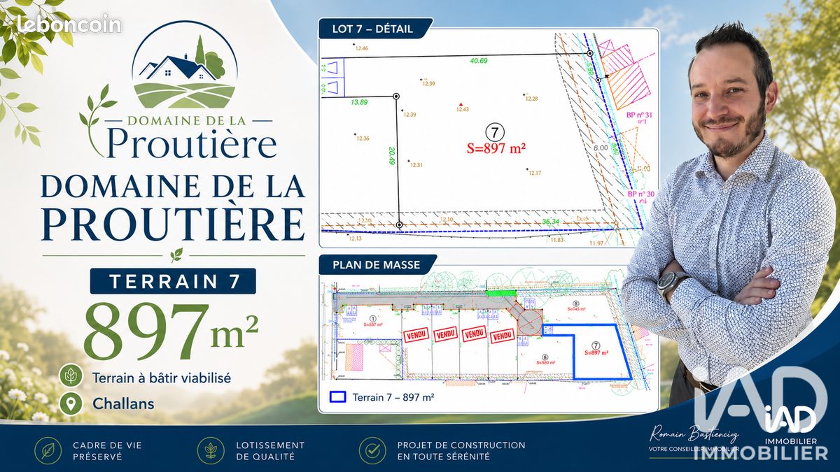 Terrain 897 m² · à Challans · 897 m² · 138 000 €