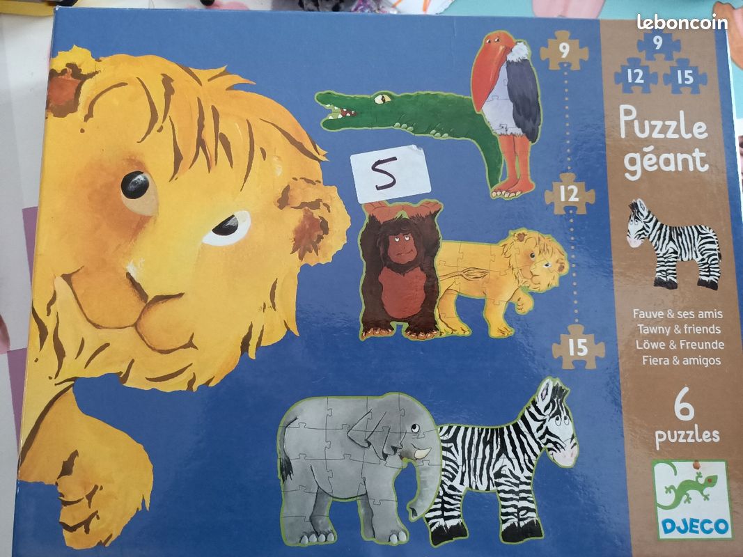 Boîte de 6 puzzles géants Djeco (image 7)