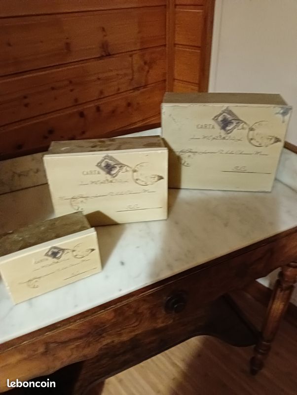 Lot de 3 boîtes métal déco et/ou rangement (image 1)