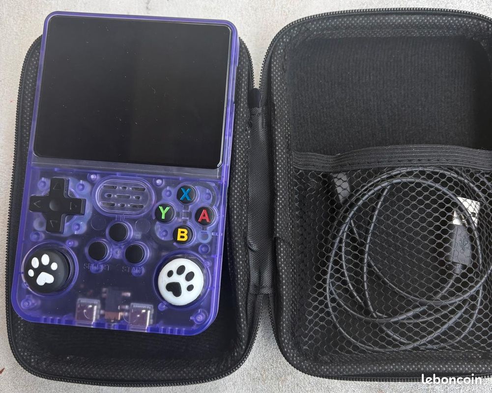 Console de jeu portable Violet transparent (image 2)