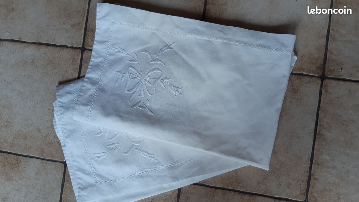 Lot de 2 taies d oreillers vintage (image 1)