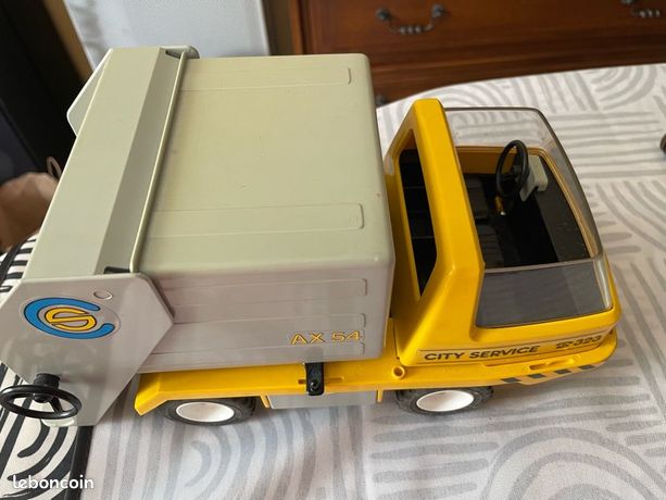 PLAYMOBIL VINTAGE CITY life camion poubelle éboueurs poubelles set 3780 de 1988 EUR 15,00