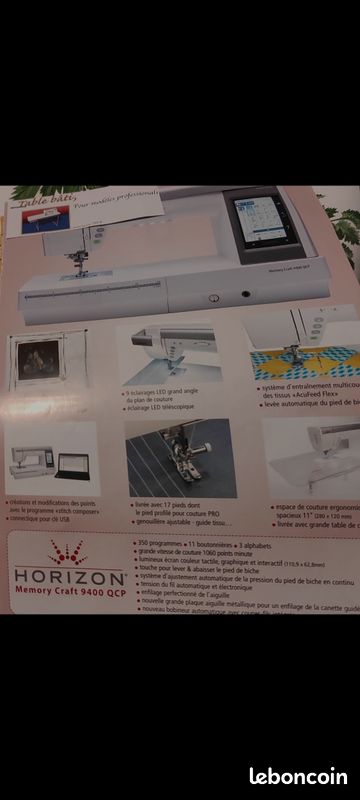 Machine a coudre marque Janome horizon memory craft 9400 QCP (image 3)