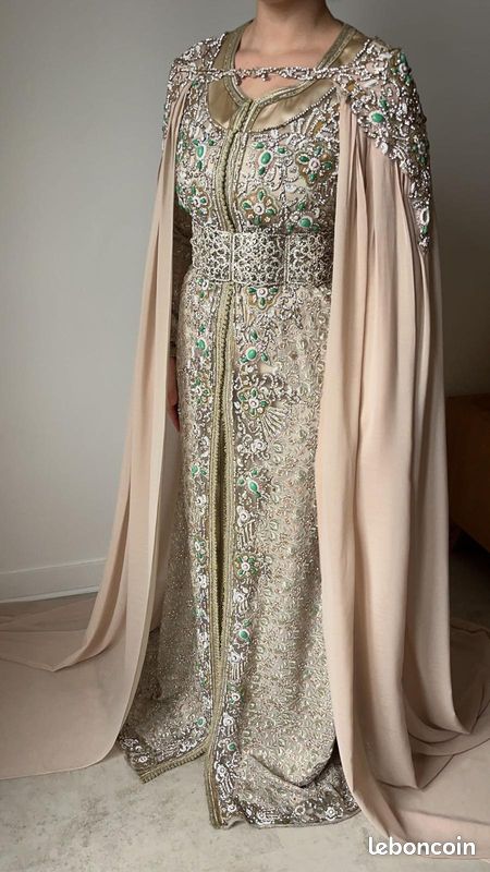 Mariee Caftan Col Bateau Caftan Oriental Grande Taille Rose Rimka