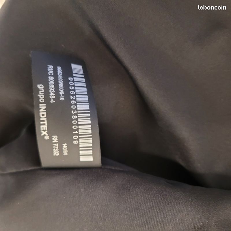 Veste imitation cuir noir fille 140cm (image 7)