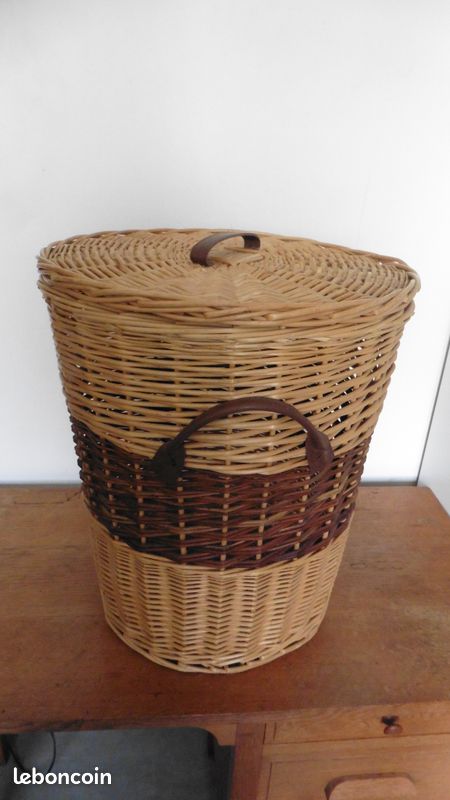 Panière osier hauteur 48 cm (image 1)