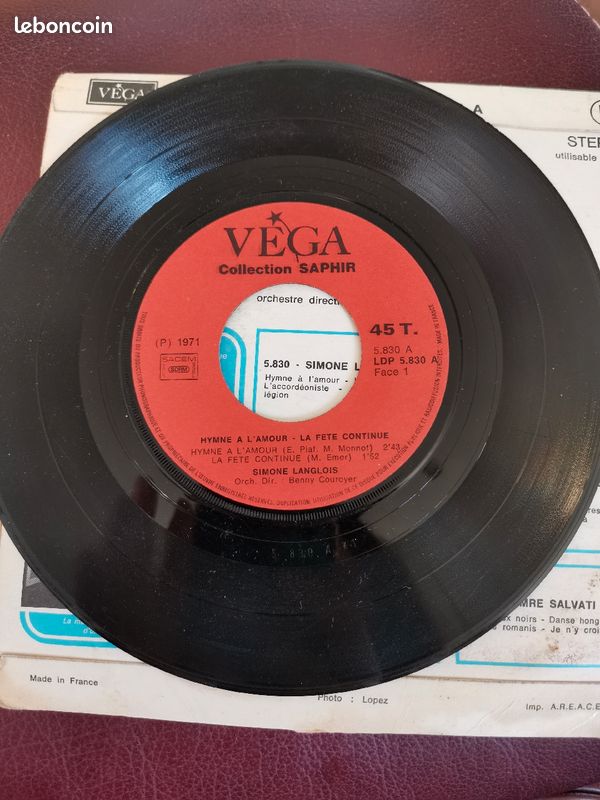 Vinyle Simone Langlois chante Edith Piaf 1971 (image 4)
