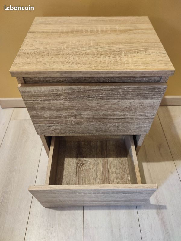 Table de chevet 2 tiroirs (image 2)