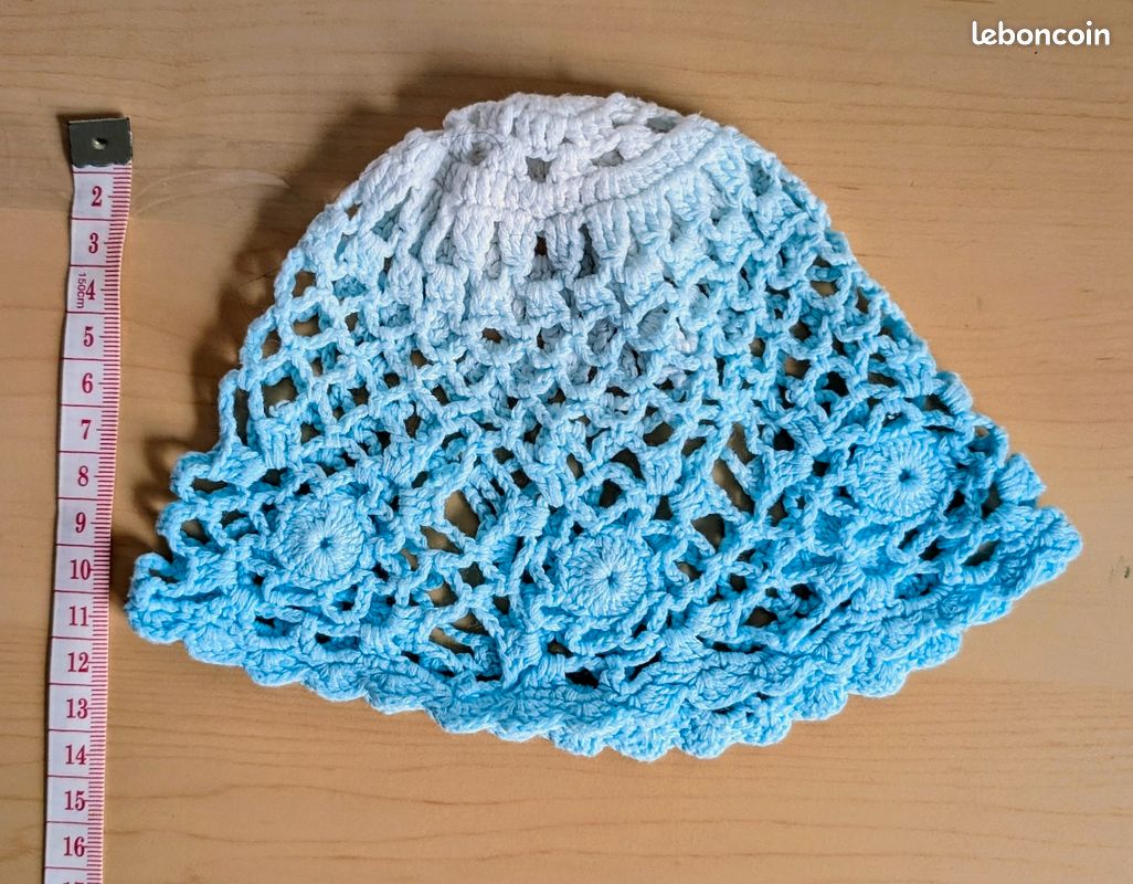 Lot napperons au crochet+ 1 bonnet bébé (image 8)