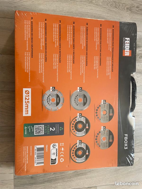 Coffret de disque 125 mm meulage et tronçonnage Feider 125mm (image 2)