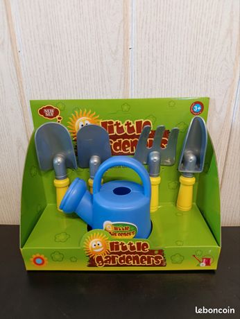 Petit kit jardinage enfant 5 pièces , bleu jaune gris - Jeux & Jouets