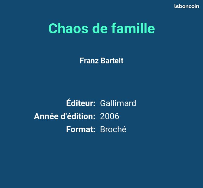 Chaos de famille - Franz Bartelt (image 2)