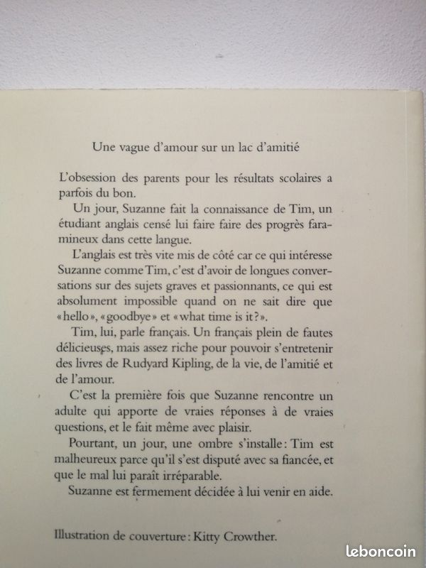 Livre Une vague d'amour sur un lac d'amitié (image 2)