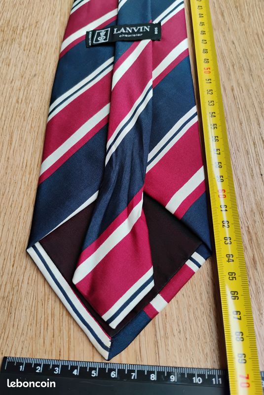 Foulard vintage LANVIN Paris soie motif géométrique coloré (D'occasion