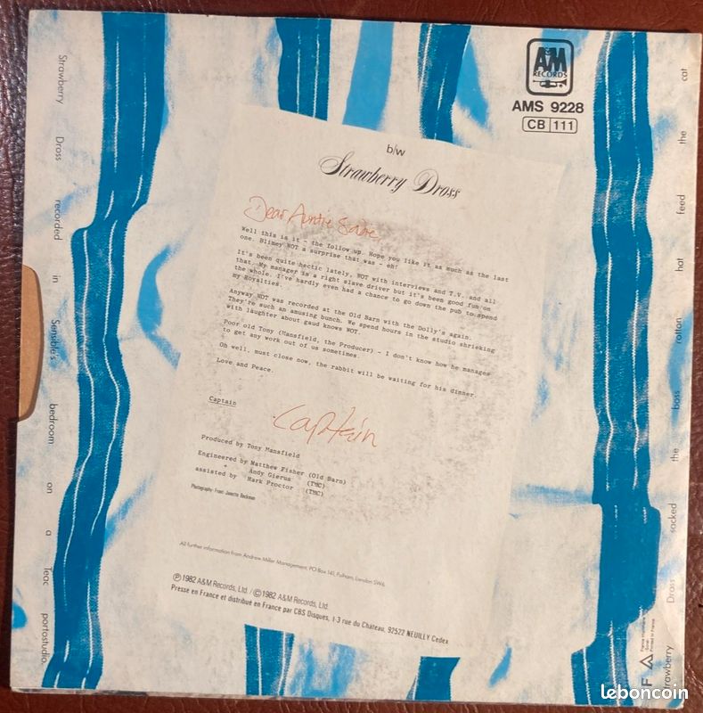 Captain Sensible – Wot - Single - 45t Vinyle (image 2)