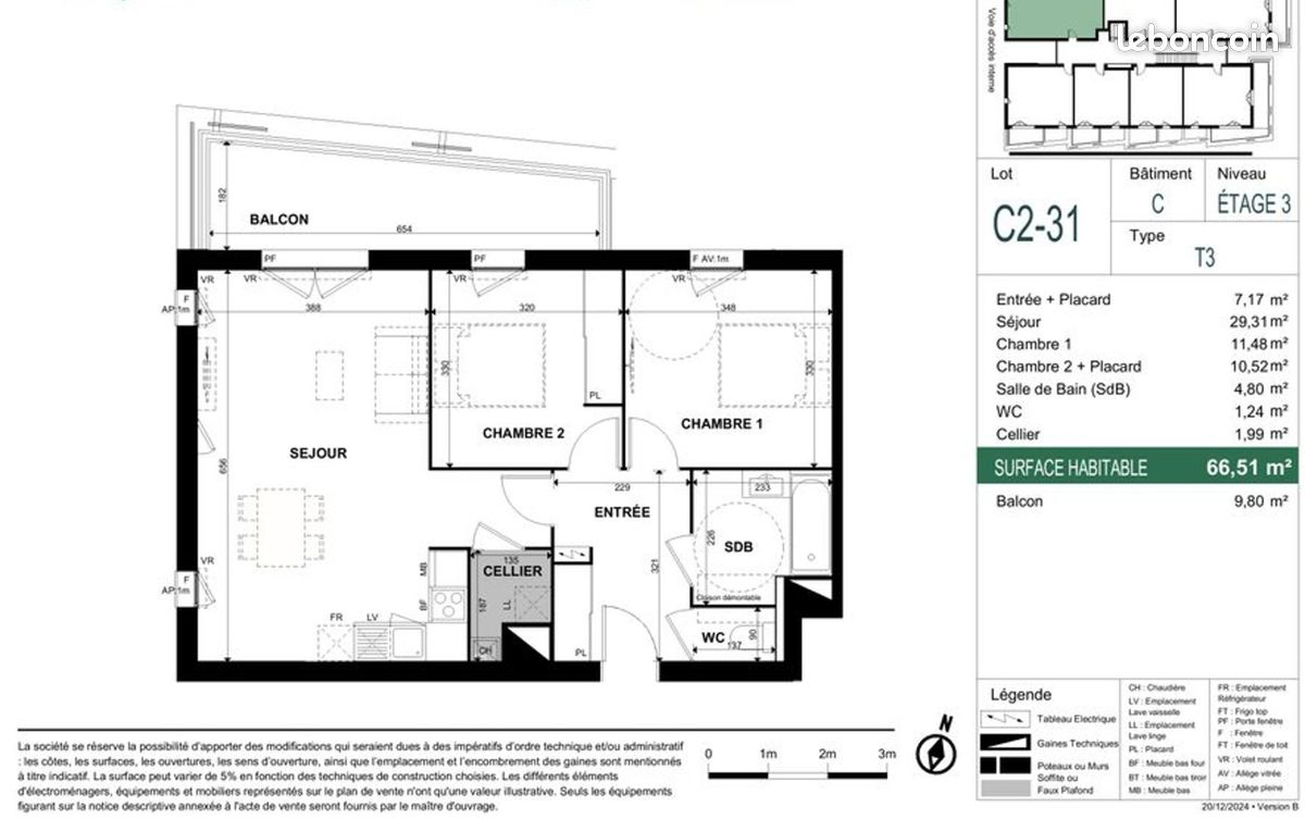 Appartement 3 pièces 66 m² (image 5)
