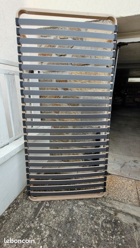 Sommier 24 lattes 90 x 190 + pieds (image 1)