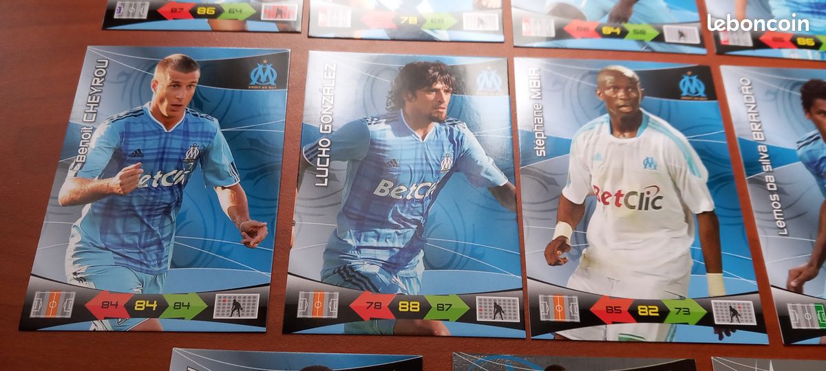 Carte Panini Football 87 – Équipe OM Marseille – Numéro 120 – Vintage Collection