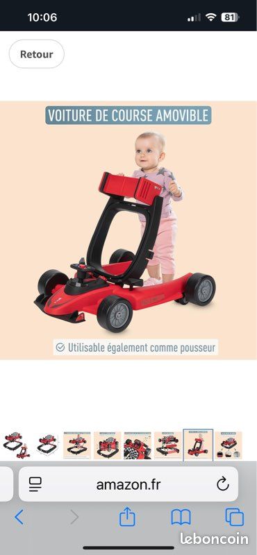 Trotteur Ferrari rouge Jeux Jouets