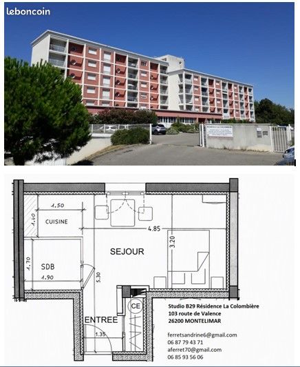 Appartement 1 pièce 25 m² · à Montélimar · 24,6 m² · 66 000 €