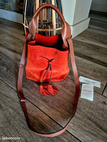 Sac seau Gérard Darel Mini Saxo corail Accessoires Bagagerie