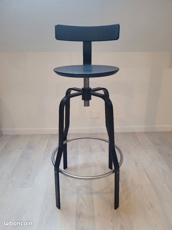 Tabouret Noir pivotant Réglable (image 2)
