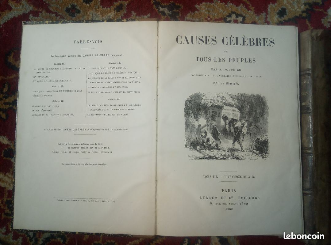 Causes célèbres (3 vol) XIX ieme S (image 2)