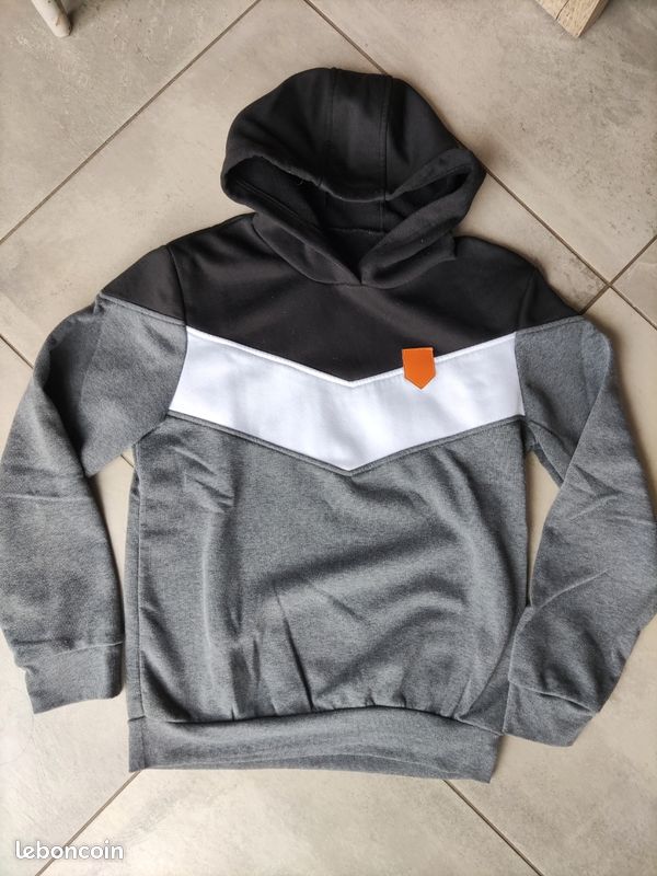 Sweat à Capuche Billabong Réversible M - Noir/Gris, Broderie, Occasion Très Bon état
