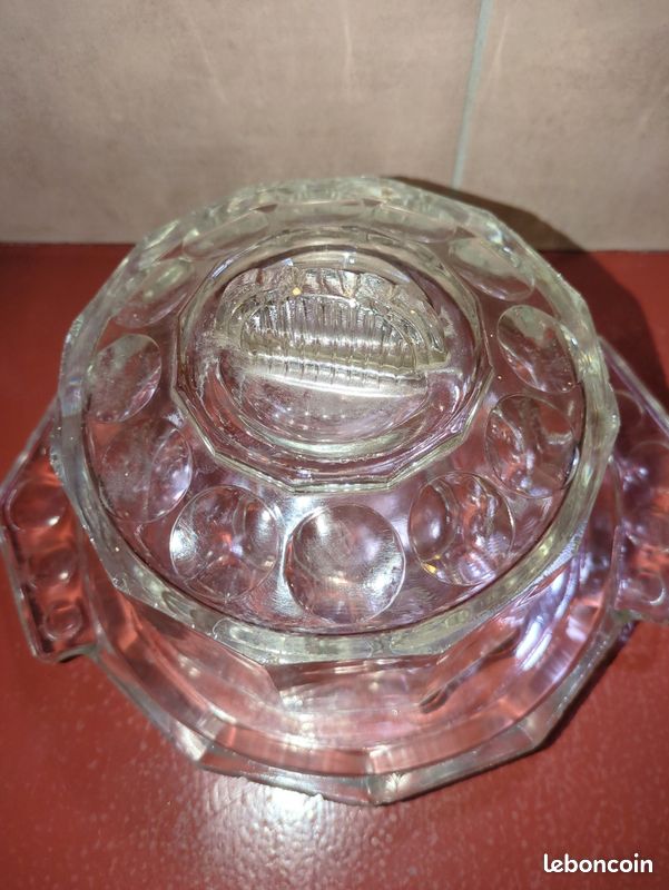 Récipient de cuisine - Cloche à fromage ancienne, années 1930 - Verre