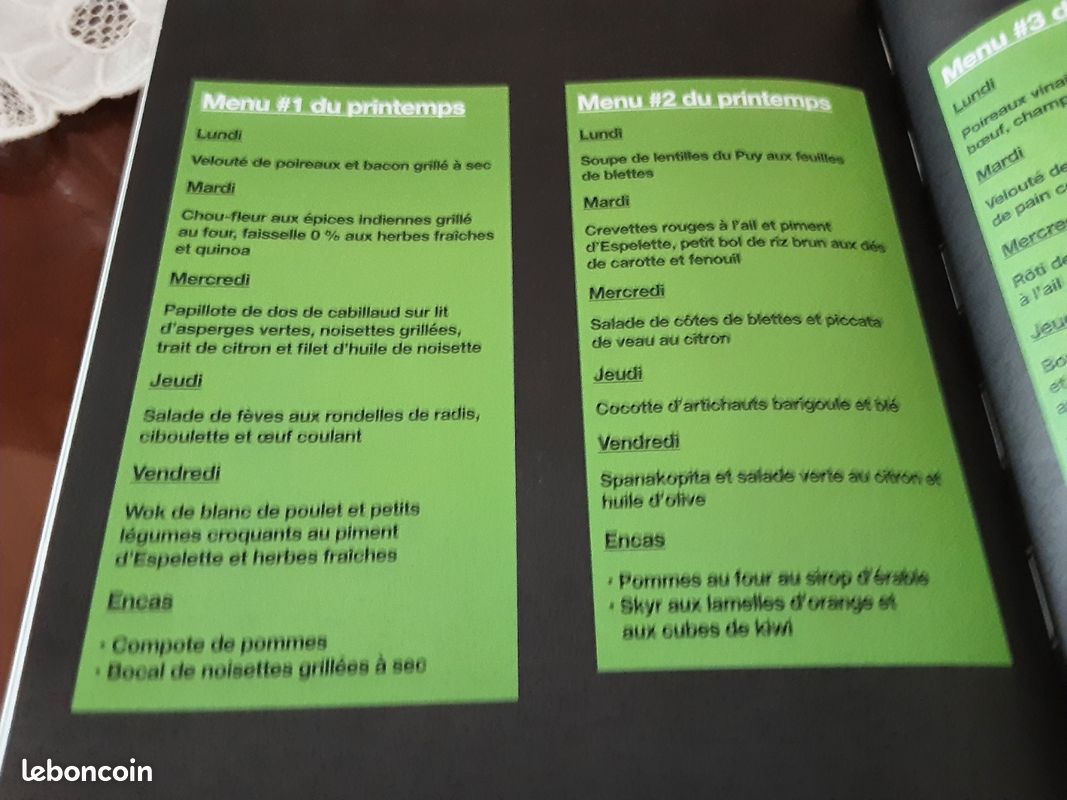 SPECIAL RÉÉQUILIBRAGE ALIMENTAIRE VALIDE PAR UNE NUTRITIONNISTE 2 H de CUISINE POUR TOUTE LA SEMAINE VENDU 8e50 ACHETE 24E 95 EN PARFAIT ETAT (image 11)