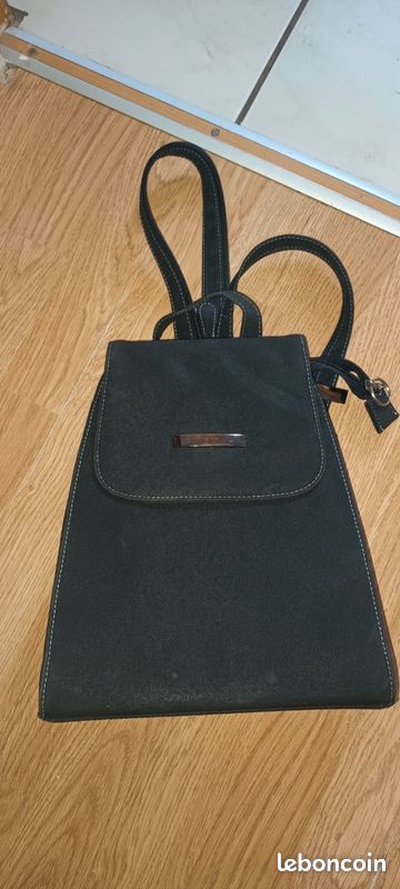 Sac à dos en suédine noir Accessoires Bagagerie